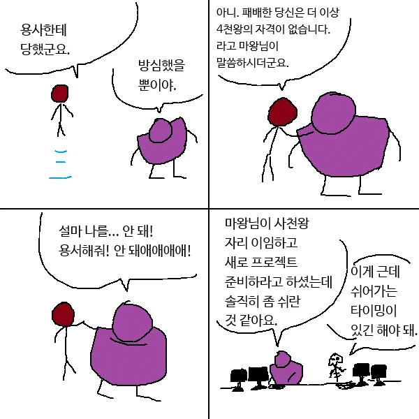패배한 사천왕의 말로 
