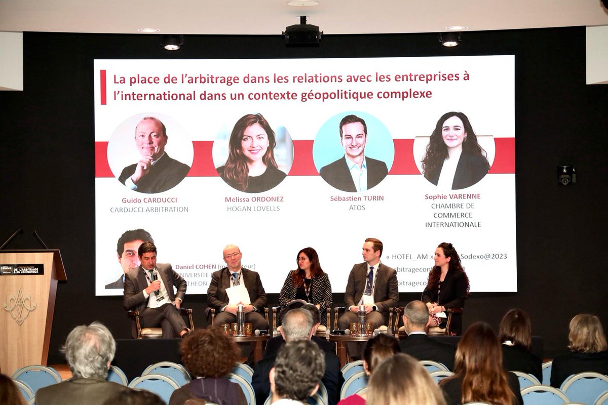 Option_Finance's tweet photo. #arbitragecontentieux24
La plénière d'ouverture portant sur l’arbitrage et les entreprises vient de débuter avec Guido Carducci, Melissa Ordonez @HoganLovells, Sébastien Turin @Atos et Sophie Varenne @iccwbo, modérée par Daniel Cohen @AssasUniversite. https://t.co/dDYKKQiPdm