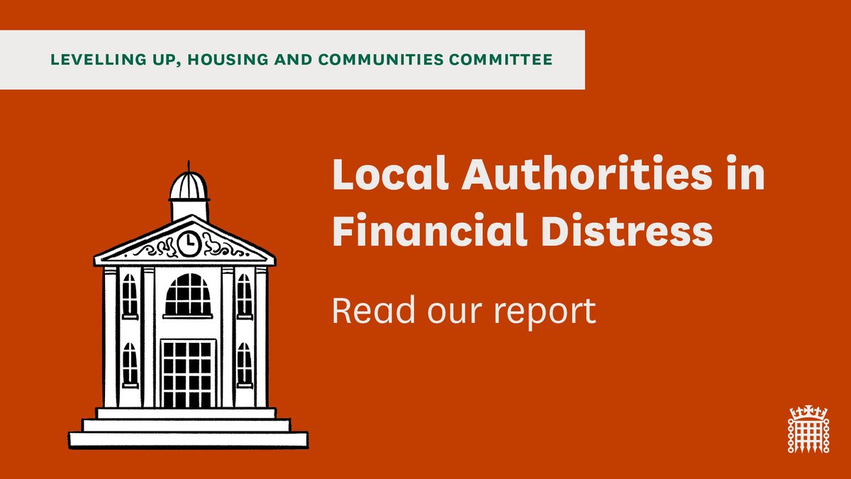 The Government must fix the £4bn hole in council funding arrangements for 2024-25 or risk severe impact to council services and the prospect of further councils in England facing effective bankruptcy.

Read our report: publications.parliament.uk/pa/cm5804/cmse…