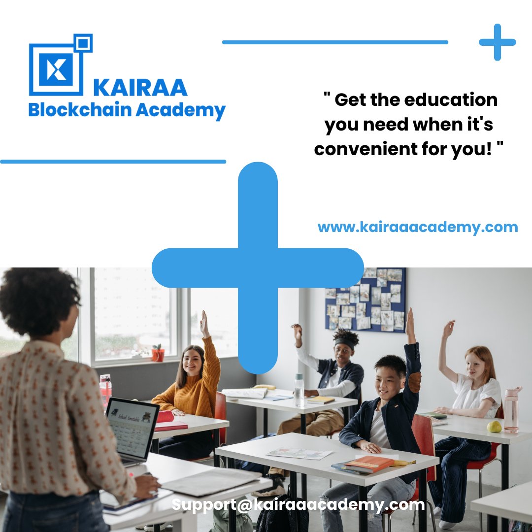 Kairaa_academy's tweet photo. 🌐💡 Get the education you need, where and when it's convenient for you. Elevate your skills, advance your career with Kairaa Academy. Enroll today! 

#kairaaacademy #blockchain #BlockchainEducation #LearnOnYourTerms #education #learnonline #academy #startlearning #enrollnow https://t.co/SWea5TbMlp