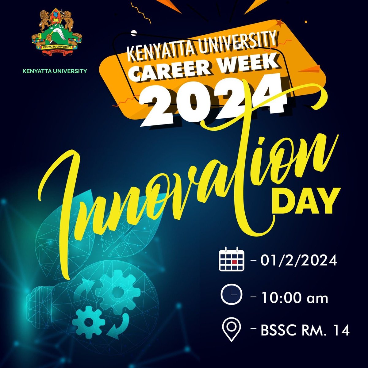 ChandariaCenter's tweet photo. Welcome to the Kenyatta University Innovation Day. 
'Climate Entrepreneurship' https://t.co/k5LPd7m8vZ