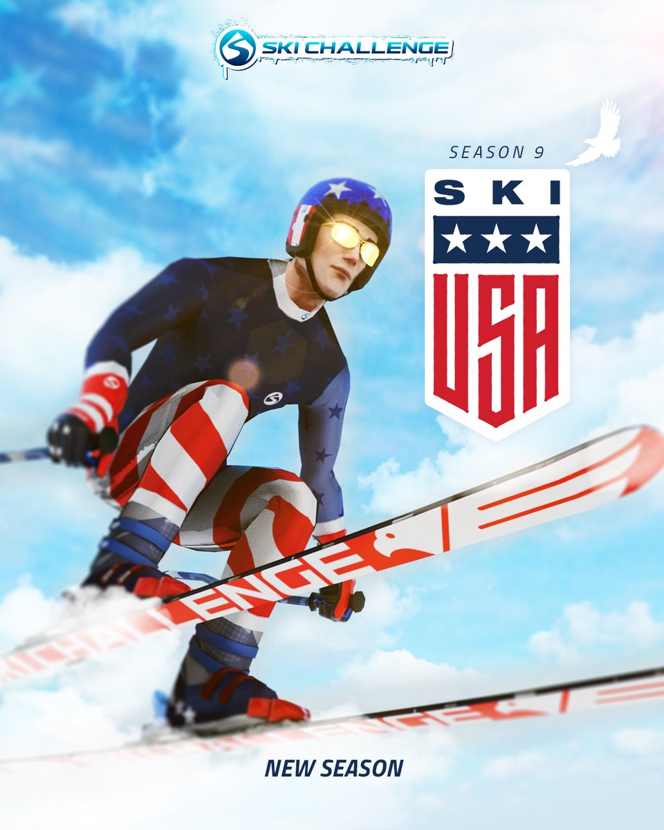 _skichallenge_'s tweet photo. WELCOME TO SEASON 9!🌎

It's time to experience the all-American spirit of ski racing! ⛷️💨

More info: 🔗https://t.co/t6PROyew0W

⬇️ Comment below &amp; tell us: Who's your favorite American skier? ❄️🇺🇸

#SkiChallenge #Season9 #SkiUSA #USA #BeaverCreek #WinterSports #MobileGames https://t.co/RPaIMrWqyw