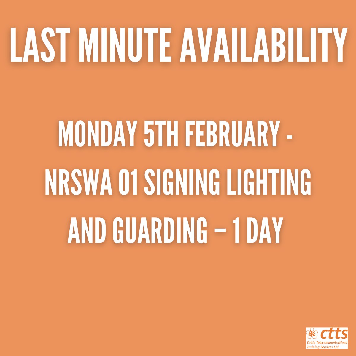 🚨COURSE JUST OPENED UP - LAST MINUTE AVAILABILITY 👷‍♂️
Get in touch today! 📨☎
If the course you need isn't listed, get in touch to see what we can offer!
➡ cable-training.co.uk
☎ 01522 880900
📨 admin@cable-training.co.uk

#telecoms #telecomstraining #safeworking #CTTS