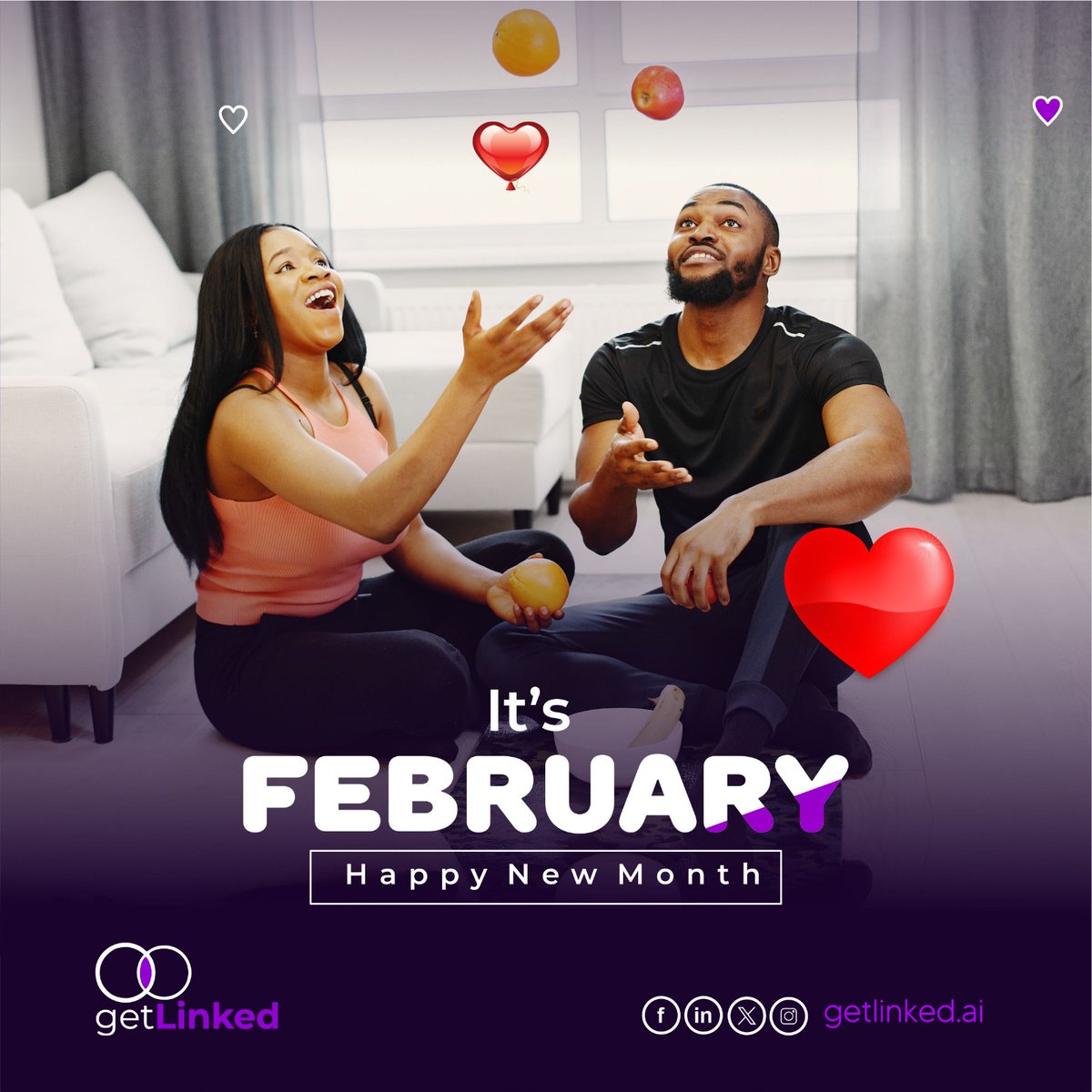 Hello February! 💕 This month, let's focus on building meaningful connections and achieving new milestones with GetLinked.ai. #NewMonth #FebruaryGoals #GetLinked