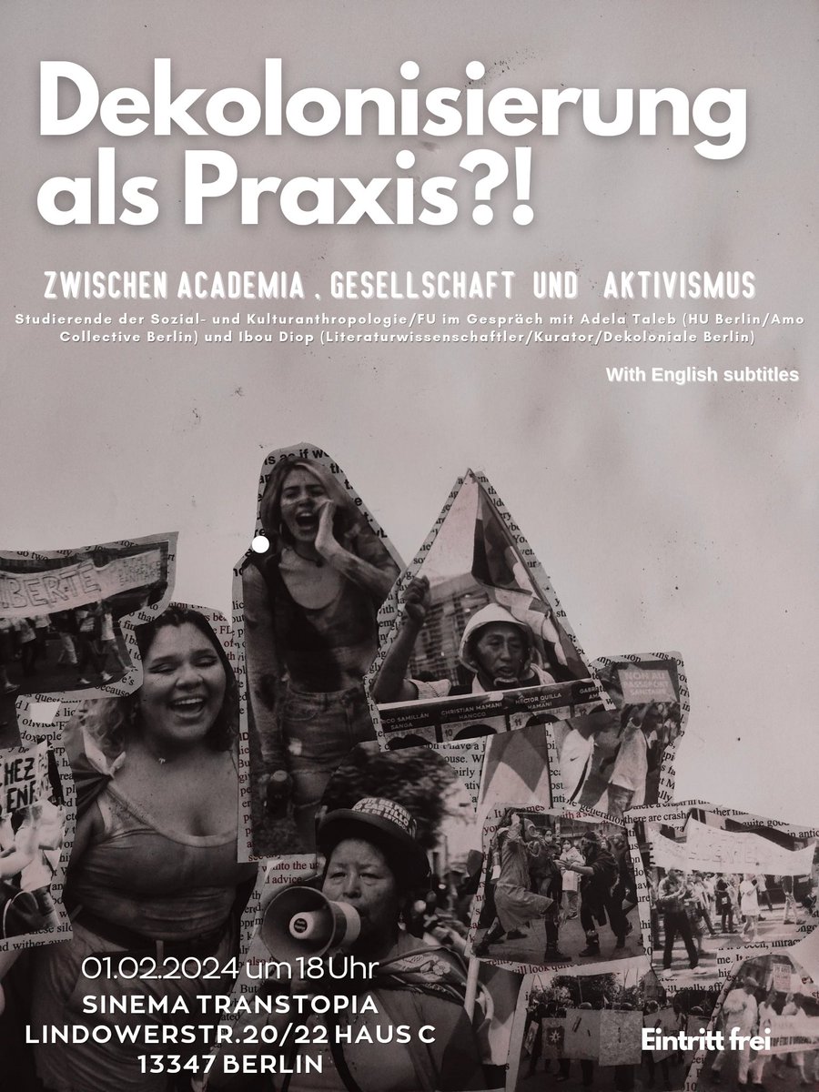 No doubts that the conversations with <a href="/AdelaTaleb/">Adela Taleb</a> and Ibou Diop at Sinema Transtopia/bi'bak tonight will be worth each and every of the many hours the students and I have invested in organizing the event! Please don't miss it! <a href="/boasblogs/">boasblogs</a> boasblogs.org/decolonizingan…