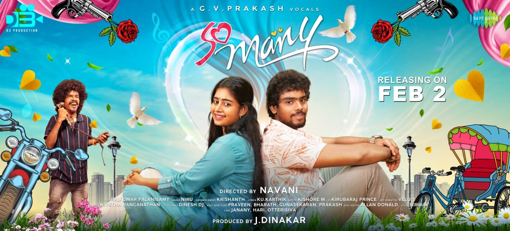 moviewingz's tweet photo. .@D3_production Presents #SoMany ❤ Album Video Song  will be Releasing on Tomorrow

A @gvprakash Vocals 🎤

@Srnishajayase2 @imharibunty
@imjananykj @OtteriSiva
@navani_rio @_Kishore_M
@NiruMusical @Dineshdj007 @velmurugan12121 @kirubarajprince @saregamasouth @pro_guna https://t.co/y4TFDkZpxE
