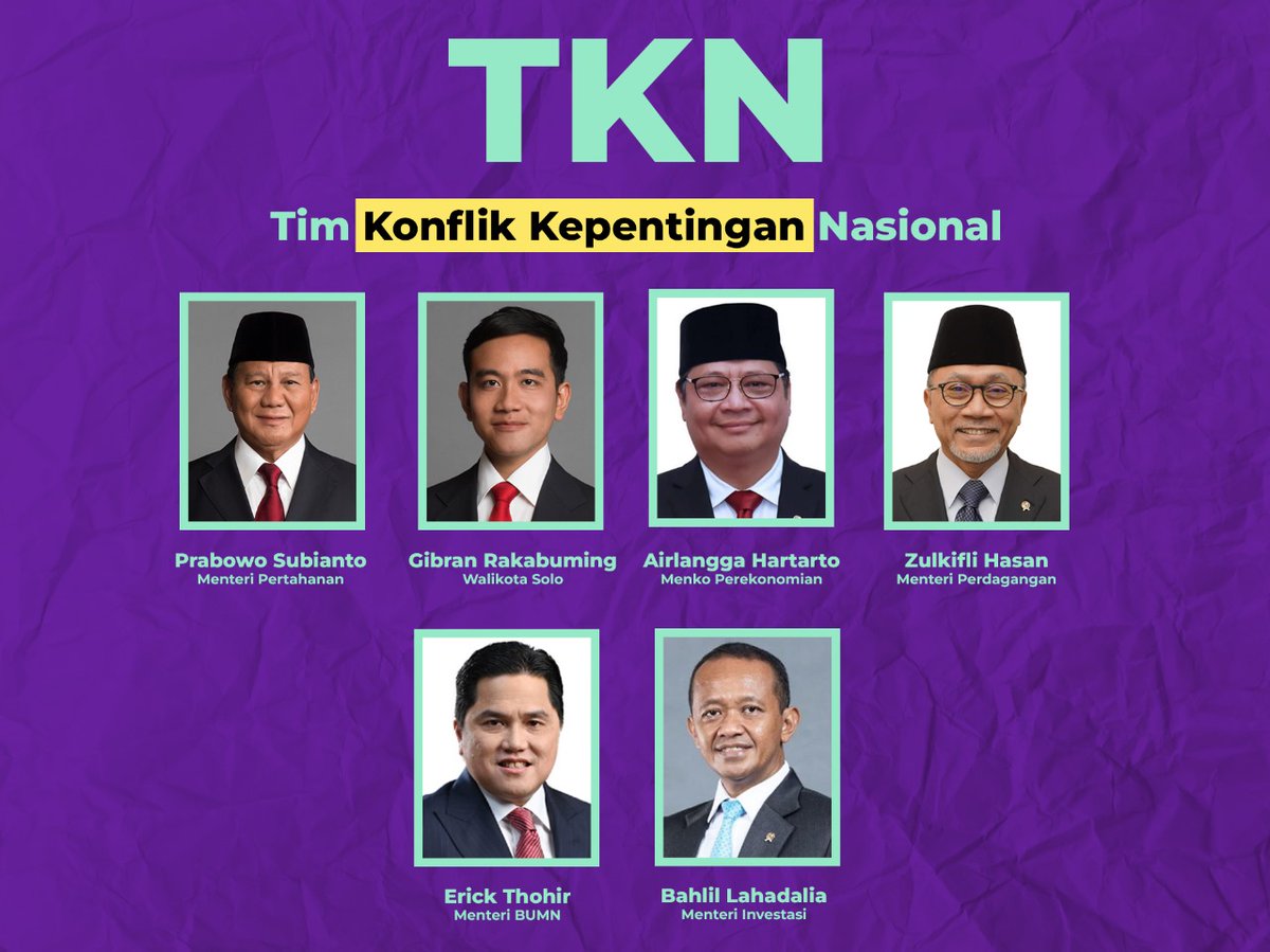 DS_yantie's tweet photo. TKN Prabowo konflik kepentingan, 
Koalisinya hampir semua tersandra kasus korupsi,
Tim nya orang orang bermasalah.

Pait...  pait.... 🤣
#AsalBukanPrabowoGibran https://t.co/xfNUSO0Hhf
