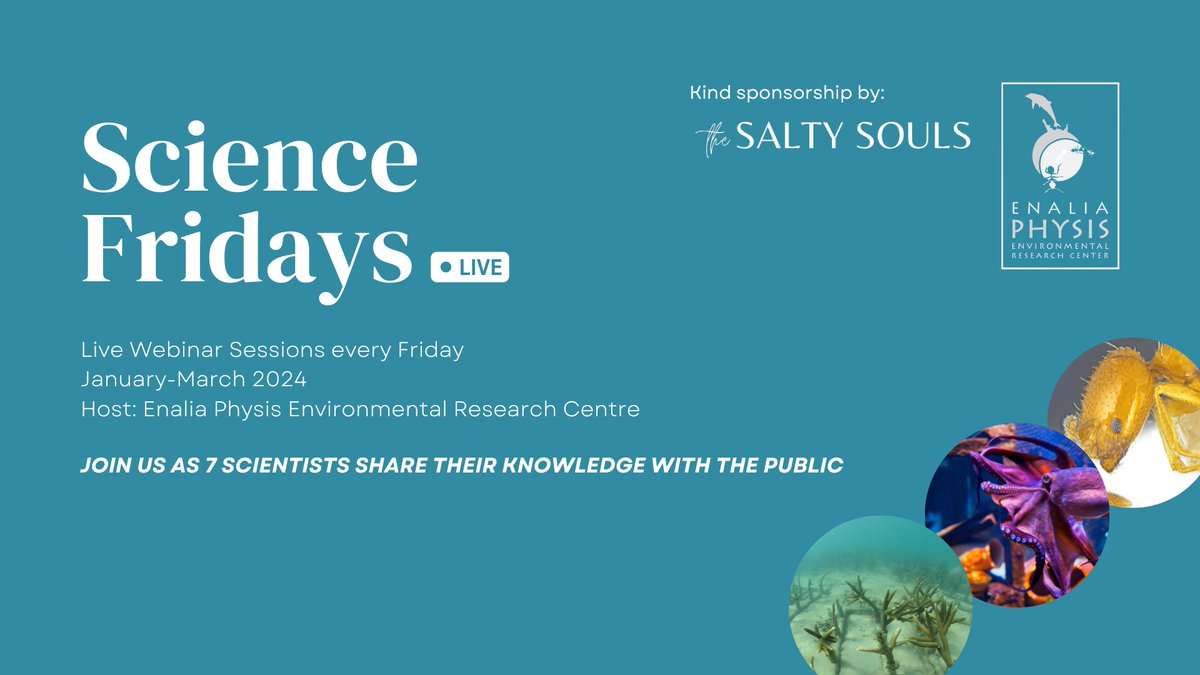 Join us as our dedicated scientists delve into a spectrum of fascinating topics, unraveling the secrets of the diverse ecosystems that grace our beautiful island &gt;&gt;&gt; Science Fridays - Live Webinars!
Check the links for each event below:
enaliaphysis.org.cy/2024/02/01/sci…