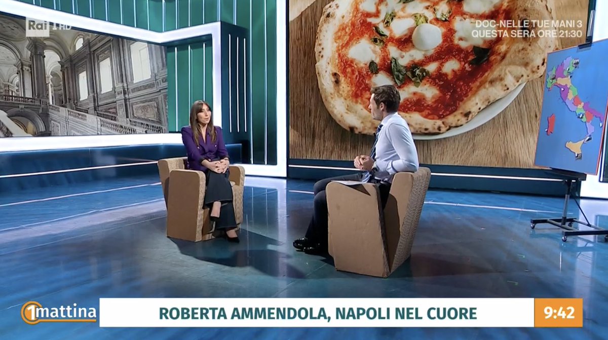 Per "Appunti di viaggio" #Unomattina racconta Napoli e la Campania con, in studio, Roberta Ammendola, giornalista e conduttrice di "Casa Italia" e, in collegamento da Sapri (Salerno) Massimiliano Bruni.  Segui la diretta: ➡ bit.ly/Diretta_Unomat… #1febbraio