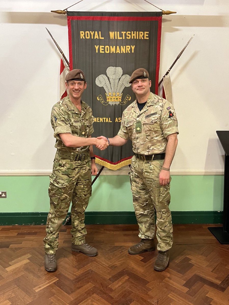 Many congratulations to Major Jake Meyer BEM who has taken over as B(RWY) Squadron Leader in Salisbury. @jakeclimber @WessexYeomanry @RWiltsYeo @RoyalArmdCorps @ArmyintheSW @BritishArmy @WRFCA