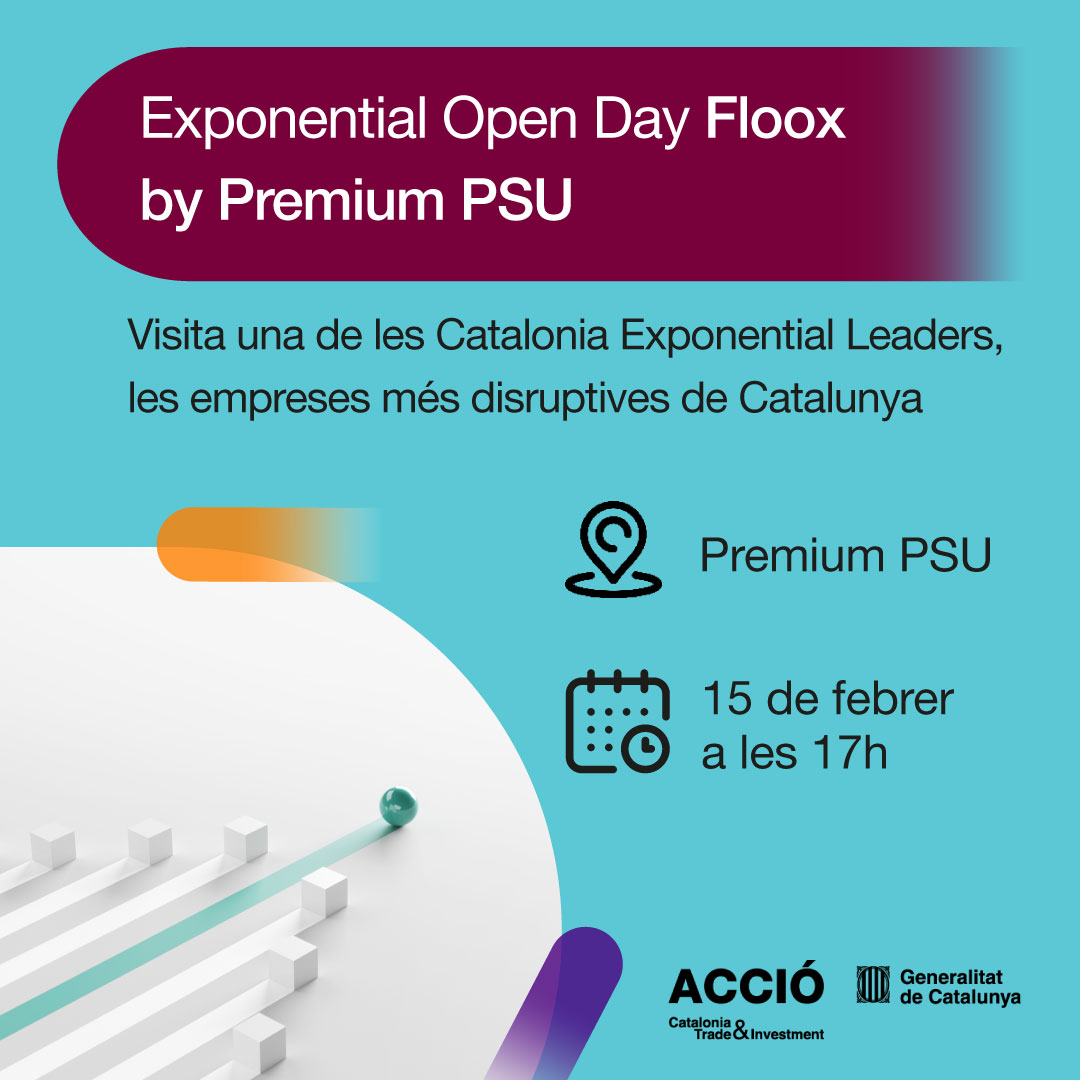 accio_cat's tweet photo. ⚡ Vols conèixer de primera mà un de les empreses més disruptives de #Catalunya?
Aprofita l’oportunitat de visitar #FLOOX, un projecte creat per Premium PSU pel món de la mobilitat elèctrica.
📅 15/02
🕒 17h
Fins al 12/02 📝
https://t.co/i0uxn725yN
#CataloniaExponential https://t.co/5JGUmTwQEb