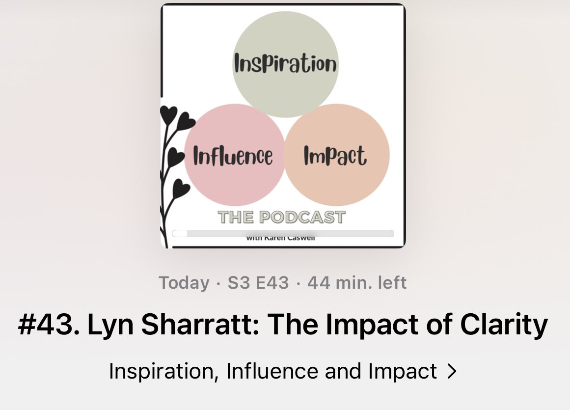 Enjoying the discussion with @kcasw1 and @LynSharratt on the latest #InspirationInfluenceImpact podcast