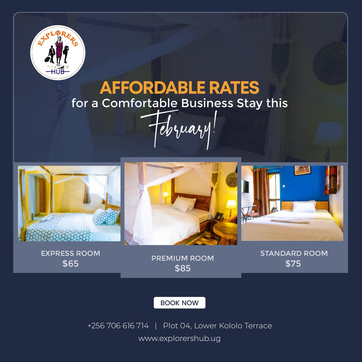 Explorershubug's tweet photo. All rooms are designed to provide guests with a comfortable and memorable stay.
βοΈ+256706616714 to book your stay this new month.
#explorershub #businesshotel #newmonth #travel #business #hotels #hotelroom #hospitality https://t.co/FBGnMTSiXZ