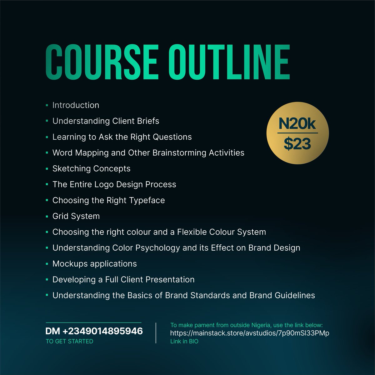 avstudiosng's tweet photo. My virtual class for this year! 
N20k ($23). Limited slots available. 

Register with the link below:

https://t.co/UYnl4cJqV8

Check flyer for details. https://t.co/fF8Bs2bKWc