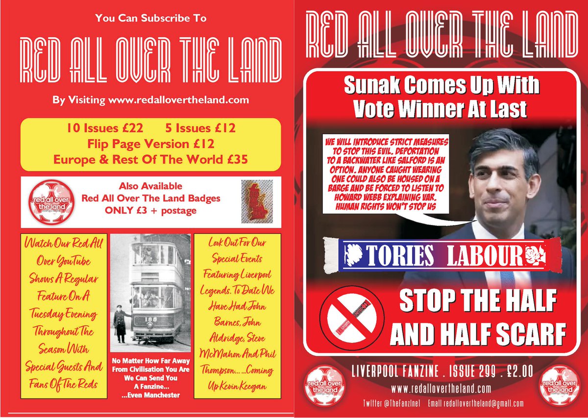 TheFanzine1's tweet image. On the Fanzine, My pleas for subscribers etc via this format &amp;amp; Facebook seem to fall on stony ground. Come on support the Fanzine that supports the community. Last 5 issues of the season will only cost you £12 if you live in the UK. redallovertheland.com