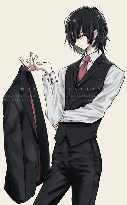 「black hair vest」 illustration images(Latest)｜21pages
