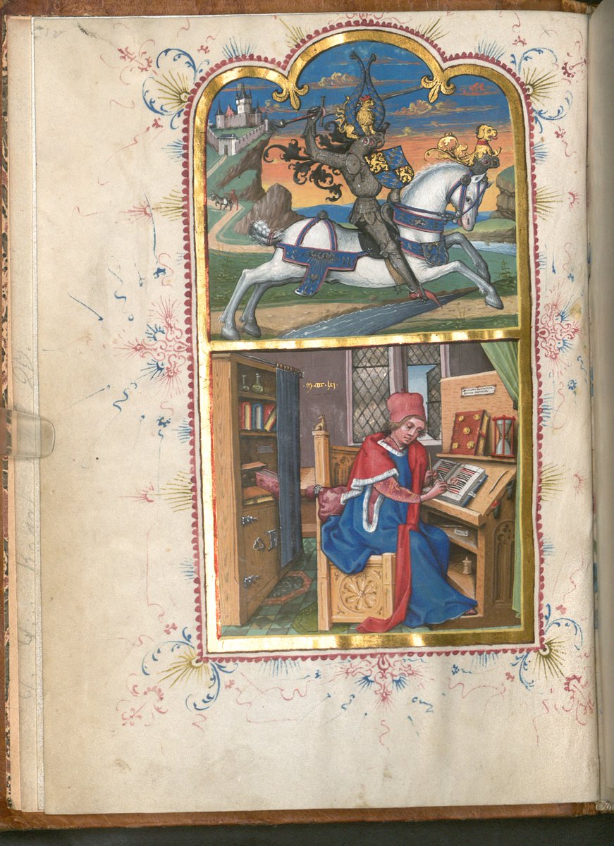 Krakenberger's tweet photo. Hoy hablemos del Consolatio peccatorum, seu Processus Luciferi contra Jesum Christum, (Biblioteca Estatal de Baviera BSB, Cgm 48). Su autor fue Jacobus de Teramo. ¡¡Lucifer lleva a juicio ni más ni menos que a Cristo!! He aquí su folio 1v. Abro hilo 1/14 ⬇️⬇️ https://t.co/apoi52RO89