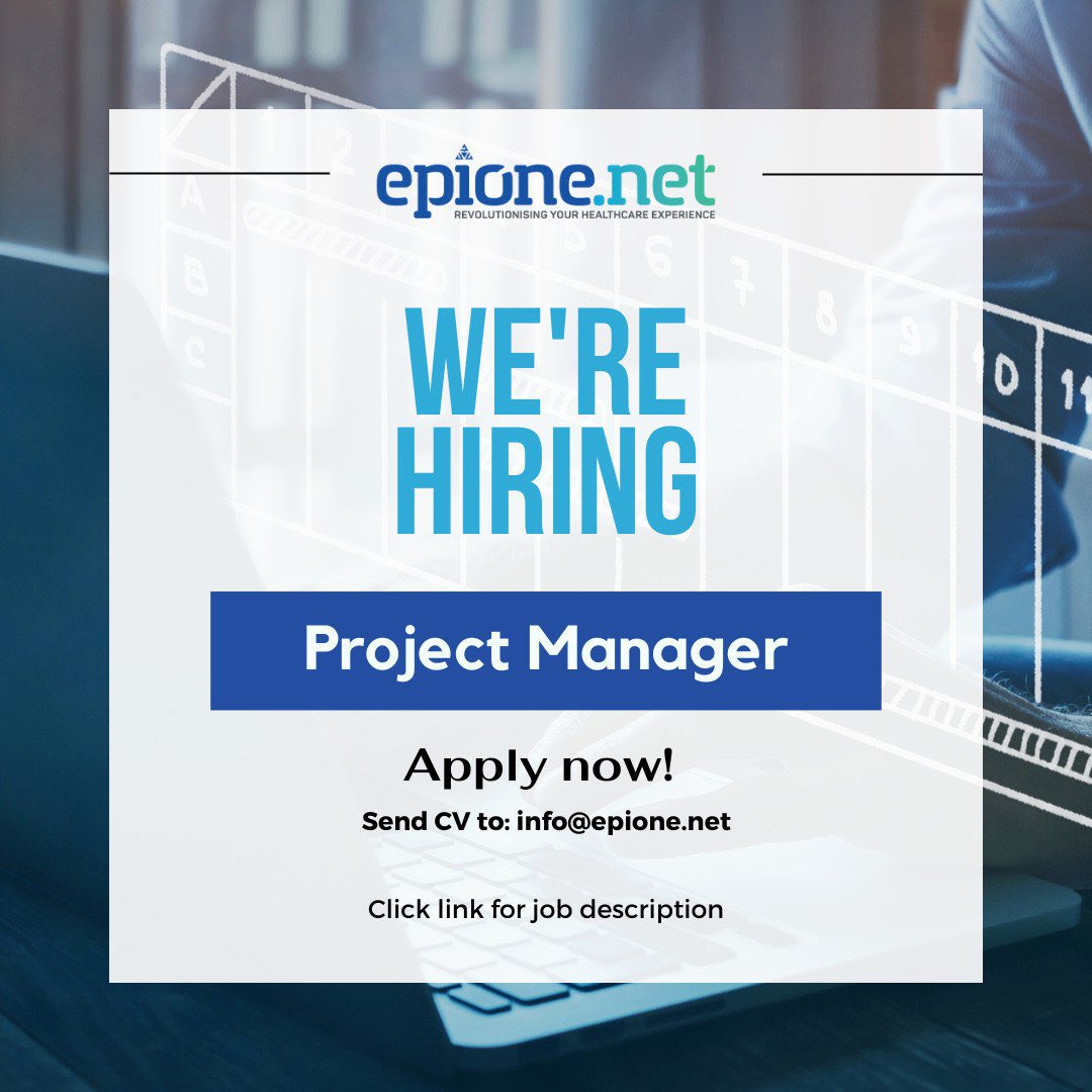 epionenet's tweet photo. We are hiring a Project Manager!
 
We’re a dynamic health tech startup building the future of healthcare, and we’re searching for a Product &amp; Project Management powerhouse to join the ride.
 
#HiringNow https://t.co/3FKH4O6Gl0