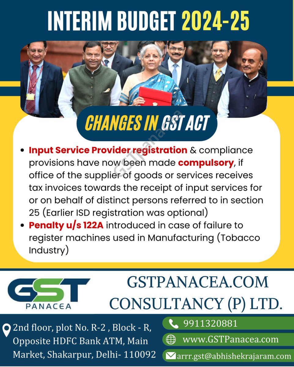 Changes in GST ACT

 #TaxReform #GSTActChanges #Taxation