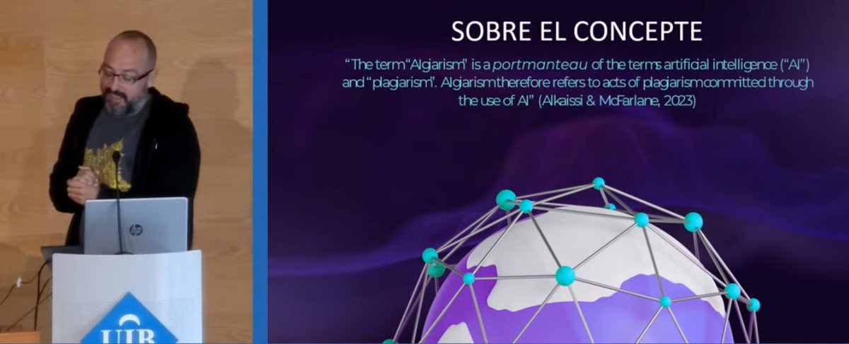 marinaarrabal's tweet photo. En Rubén Coma Forgas, ens proposarà un nou concepte per integrar els conceptes Integrat acadèmica i IA #EdociènciaUIB #VIJornadesDocents @CDigitalUIB @UIBuniversitat https://t.co/IXC32NBQ1S