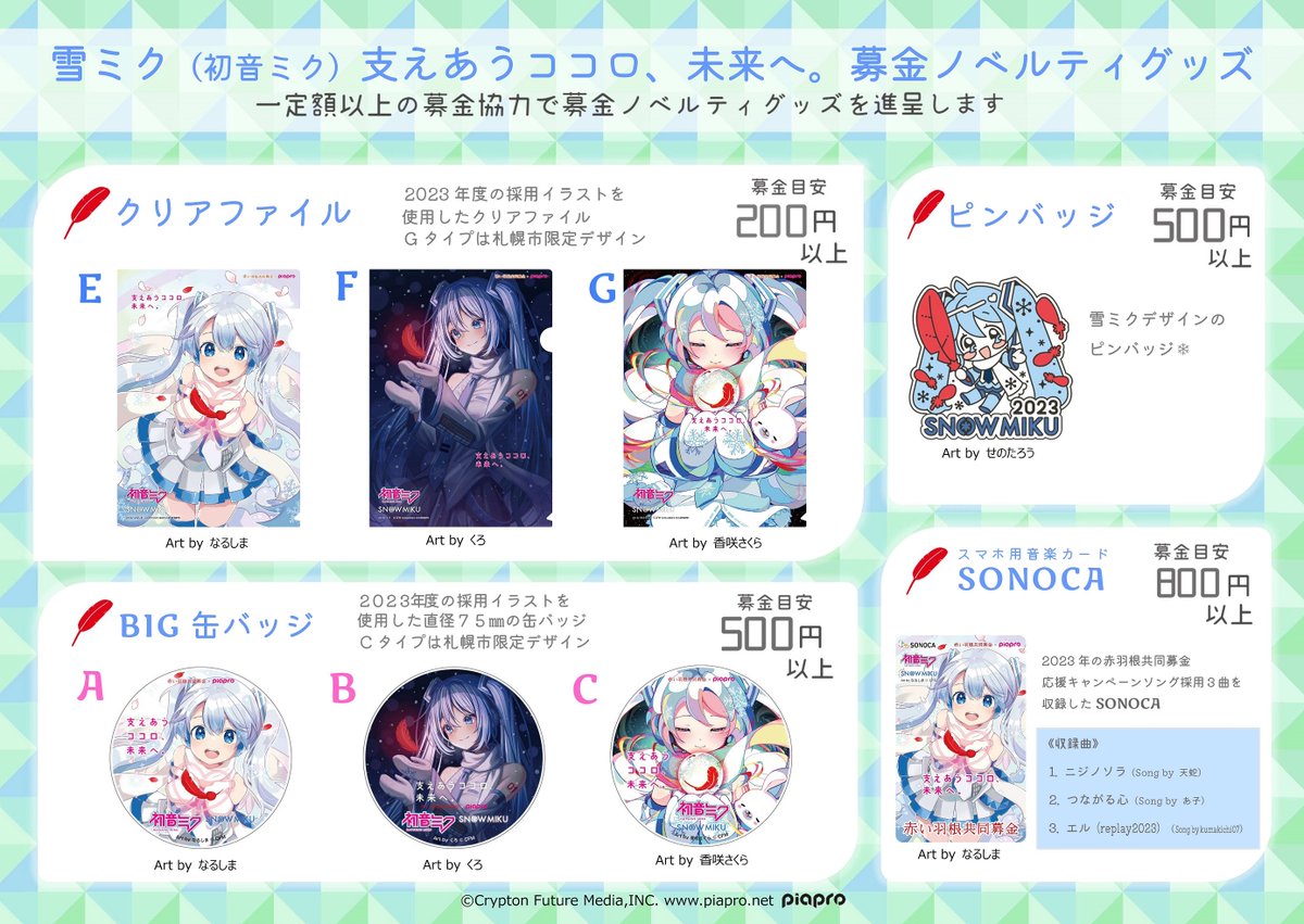 初音ミク 雪ミク 赤い羽根募金　札幌限定 缶バッジ 初音ミク 雪ミク 赤い羽根共同募金 バッジ Amazon.co.jp: 雪ミク