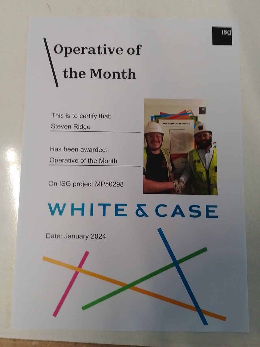ConnaughtFloors's tweet photo. Congratulations to our team on our ISG Broad St project for winning the Trade Contractor &amp; Operative of the Month.

#construction #raisedfloor #awards https://t.co/1YI2NVDktF