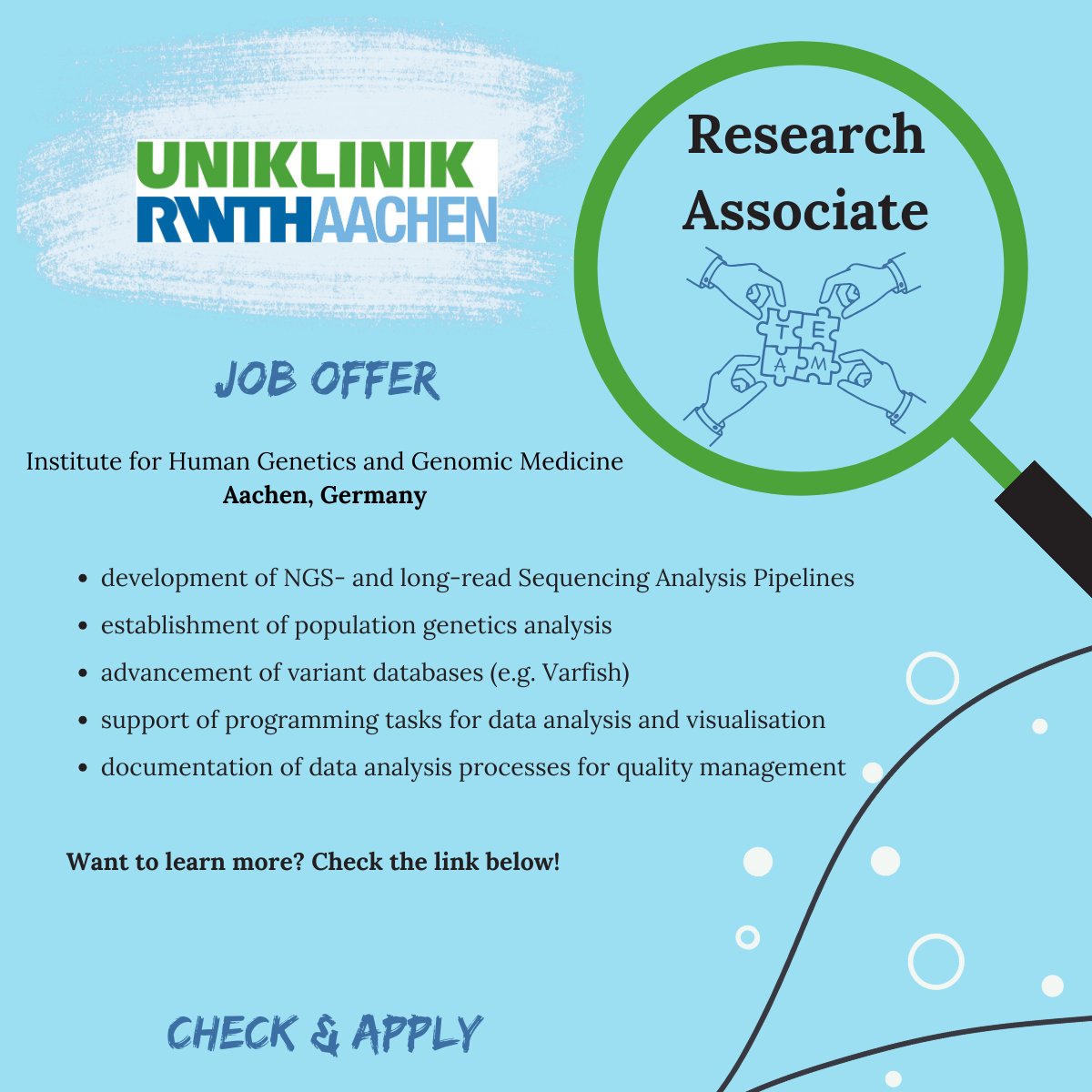 Check it out &amp; apply - join the team at UKA in Aachen!

More info: ukaachen.de/stellenangebot…