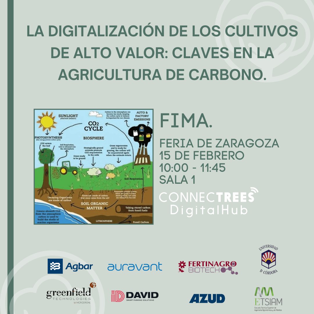 ConnecTreesDig's tweet photo. JORNADA CONNECTREES: FIMA 2024
LA DIGITALIZACIÓN DE LOS CULTIVOS DE ALTO VALOR: CLAVES EN LA AGRICULTURA DE CARBONO

La agricultura de carbono y los cultivos leñosos representa en la actualidad un tema de alto interés. Además esta se presenta como una alternativa de futuro  ➕ https://t.co/gZzYAJpU0H