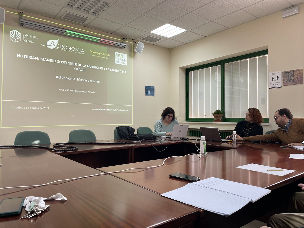 🆕 "El uso de hongos entomopatógenos junto a una fertilización ajustada al estado nutricional del🌳permite un mejor control de B.oleae,que el empleo de agroquímicos y una fertilización tradicional"

➡️Es uno de los avances de #nutrisan que hemos presentado en la <a href="/Univcordoba/">Universidad Córdoba</a>