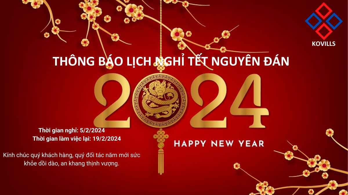 leanhtuan4's tweet photo. Kovills thông báo lịch nghỉ Tết Nguyên đán 2024
#kovills #kovillsvietnam #vanphongchothue https://t.co/YuVpwd5nTQ