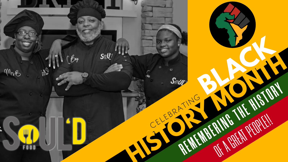 At Soul’d Food, we celebrate, honor, and remember the history of our forefathers!✊🏽

❤️💚💛🖤

#BlackHistoryMonth ⁣
#bhm #black365 #blackculture #blackexcellence  #blackisbeautiful #blacklove #blackchefs #blackfood #blacklove #blackowned #chefs #supportblackownedbusiness