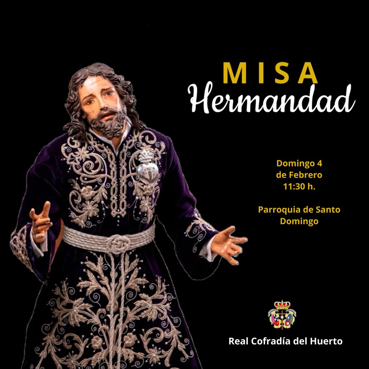 Huerto_Lucena's tweet photo. Como cada primer domingo de mes tenemos una cita con nuestros Sagrados Titulares en la Eucaristía que les dedicamos. Queremos recordarte que la misa de este domingo es a las 11:30 h.
Te esperamos.
#aceiteyoro
#hermanosengetsemani
#PSDH💚 https://t.co/lSqGTbQUjW