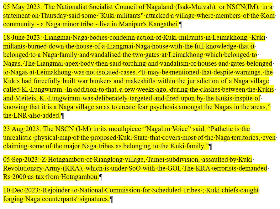 GnawingKoujeng's tweet photo. List of incidents wherein Kukis not only assaulted Nagas of Manipur but claimed Nagas' land as Kukis'. Kukis even forged the signatures of 29 Naga chiefs. High time the Naga MLAs of Manipur pledged their support for integrity of Manipur. @rlungleng, please RP my quote tweet. https://t.co/jUBuuJPmfR