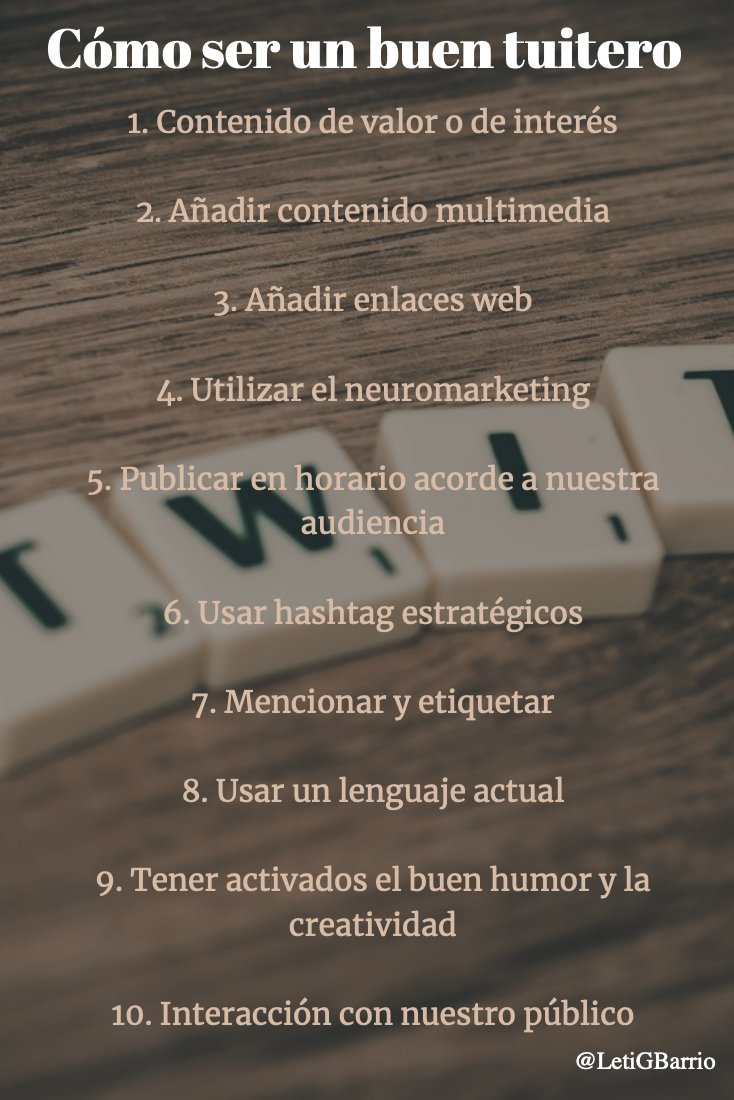 Leti Garcia Barrio (@letigbarrio) on Twitter photo 💡Como ser un #buentuitero en 10 pasos⬇️⬇️⬇️
Decálogo para generar mas alcance e interacción en #X (twitter)
Creado por el #Equipo266 de <a href="/aulaCM/">Aula CM - Escuela de Comunicación y Marketing</a>
#twitter #X #interacción #communitymanager 💡Como ser un #buentuitero en 10 pasos⬇️⬇️⬇️
Decálogo para generar mas alcance e interacción en #X (twitter)
Creado por el #Equipo266 de <a href="/aulaCM/">Aula CM - Escuela de Comunicación y Marketing</a>
#twitter #X #interacción #communitymanager