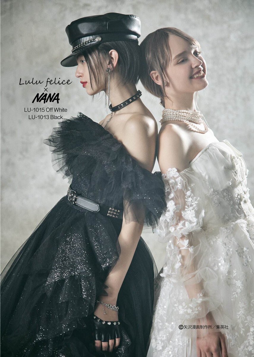 Reiriesz's tweet photo. โอ๊ยยยยยสวยยยยยย😭😭
แบรนด์ชุดแต่งงาน Lulu felice x NANA 
สวยตาแตกมากกกกก ทั้งชุดนานะทั้งชุดเจ้าฮาจิเลย😭😭 https://t.co/fwCqklzOyf