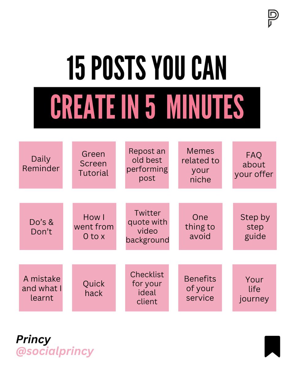 When you don't have time to create content then these 15 post ideas will help you

Save this post!

#instagramhashtags #instagramseo #hashtagtips #hashtaghacks #instagramtips