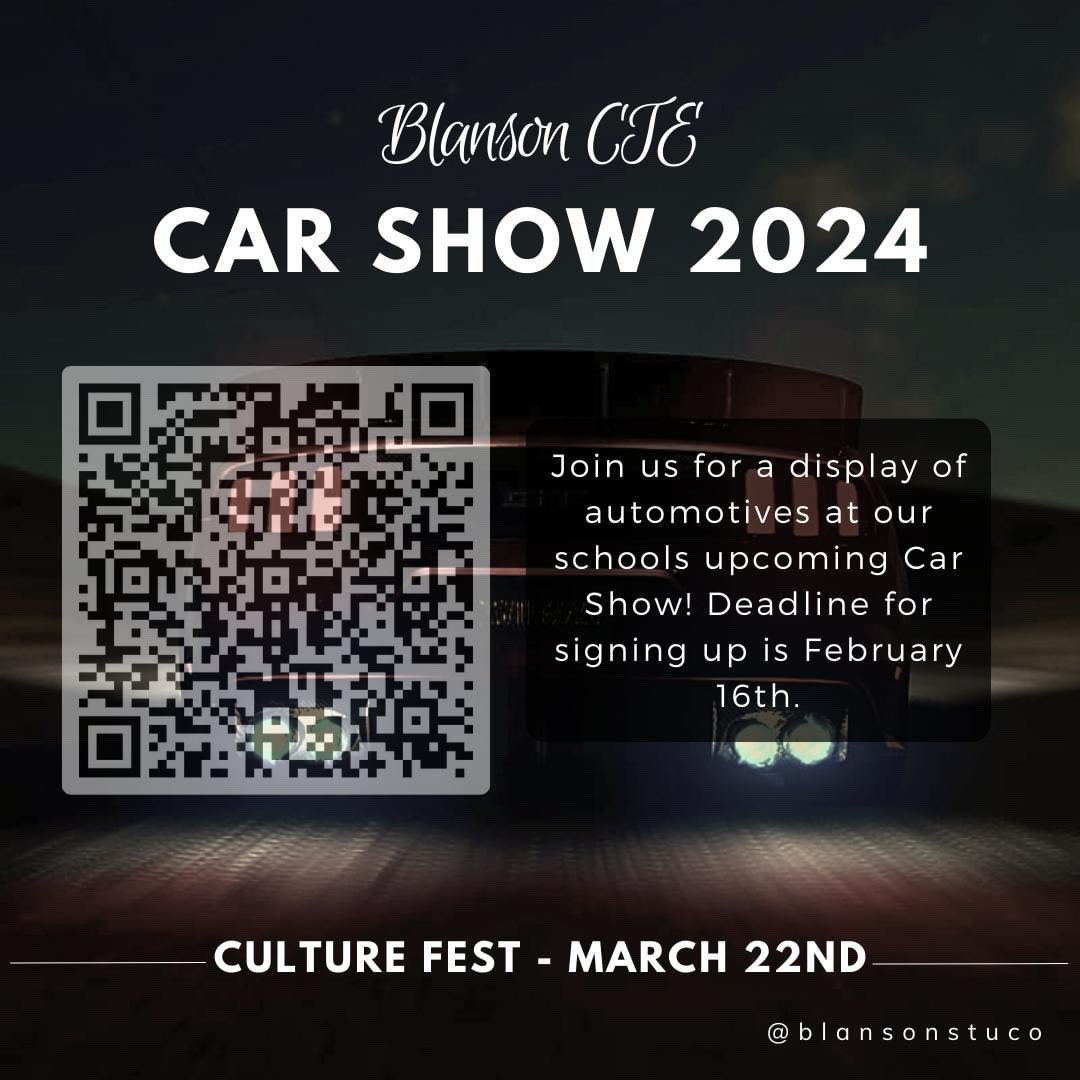 blansonstuco's tweet photo. Blanson Jag’s !! If you’re interested in partaking in this years Culture Fest Car Show, look down below for more information ⬇️‼️@BenIbarraCTE @BlansonCTEHS #BlansonCTE #Blanson #StuCo #StudentCouncil #CultureFest #CarShow #MyAldine https://t.co/8F3jmXDJGo