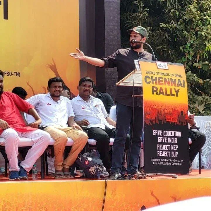 sficcdc's tweet photo. STUDENTS IN ACTION 2.0
CHENNAI RALLY
01 February 2024
#UnitedStudentsOfIndia
#rejectbjp #saveindia
#rejectnep #saveeducation https://t.co/GwehoQkris