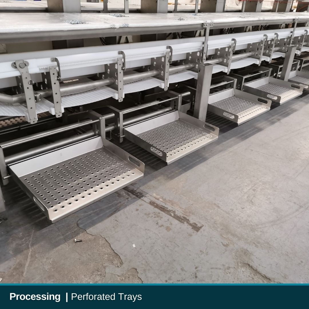 Stepping into efficiency, plates for processing plants production line! Curious about the world of perforated metal & other engineered solutions from Graepels? visit Graepels.com or give us a call #EfficientProcessing #GraepelsInnovation #MetalSolutions