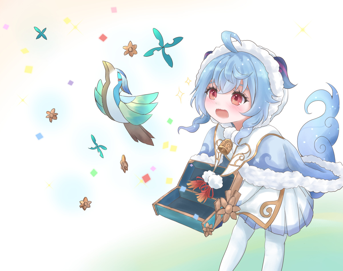 甘雨|かんう(原神) ,闲云 「息抜き絵 ロリ甘雨ちゃん～ #原神」|MickeyGames-錬金術師ジルの旅日記のイラスト