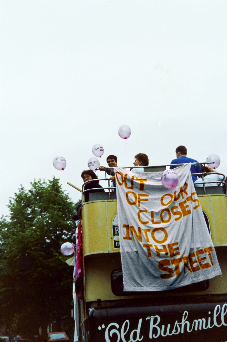 This month, we will be celebrating our PRONI 100 theme of 'Pride at PRONI' to highlight some of the prominent LGBTQ+ collections we hold!🌈

We wanted to kick this month off with this colourful image of the first Belfast Pride in June 1991 (PRONI ref D4779/8/1) courtesy of NIGRA.