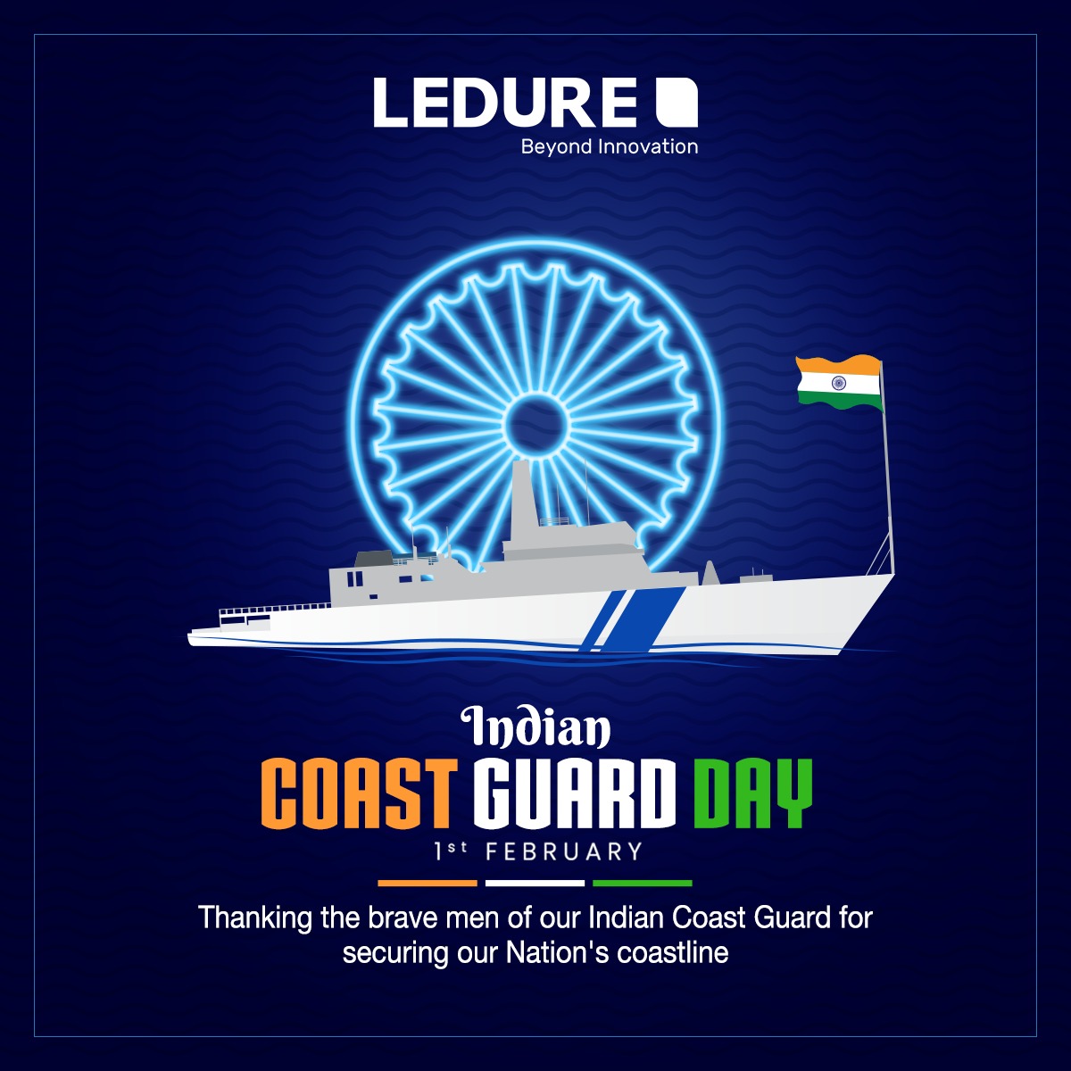 LEDURELIGHTINGS's tweet photo. Saluting the Guardians of Our Seas! ๐ Happy Indian Coast Guard Day to the fearless protectors who ensure our maritime safety. ๐ฎ๐ณโ Join us in expressing gratitude and respect for their unwavering dedication.ย
#myledure #salute #coastguard #IndianCoastGuardDay #GuardiansOfTheSeas https://t.co/yaGegu5Py1