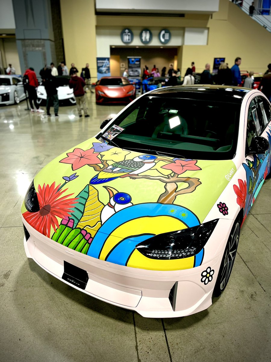 lutherw10715567's tweet photo. Such an amazing time and experience painting live @automotiverhythms#artofmotion with so many other dope artist ... loved working on the @hyundaiusa Ioniq 6 💪🏾❤️ .. can't lie it was a lot of work but it was worth every second .. @ #artofmotion @Lwart @washingtonautoshow https://t.co/oGseea1QzF