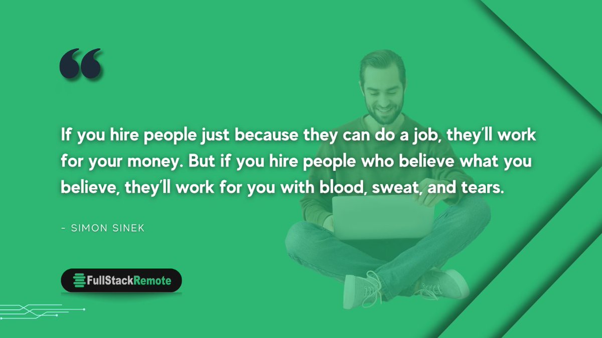 FSRemote's tweet image. Building a team that shares your vision is the key to unlocking unparalleled dedication and passion.
Visit and learn more about FSR 👉 bit.ly/39wXM93
#FullStackREmote #SoftwareEngineer