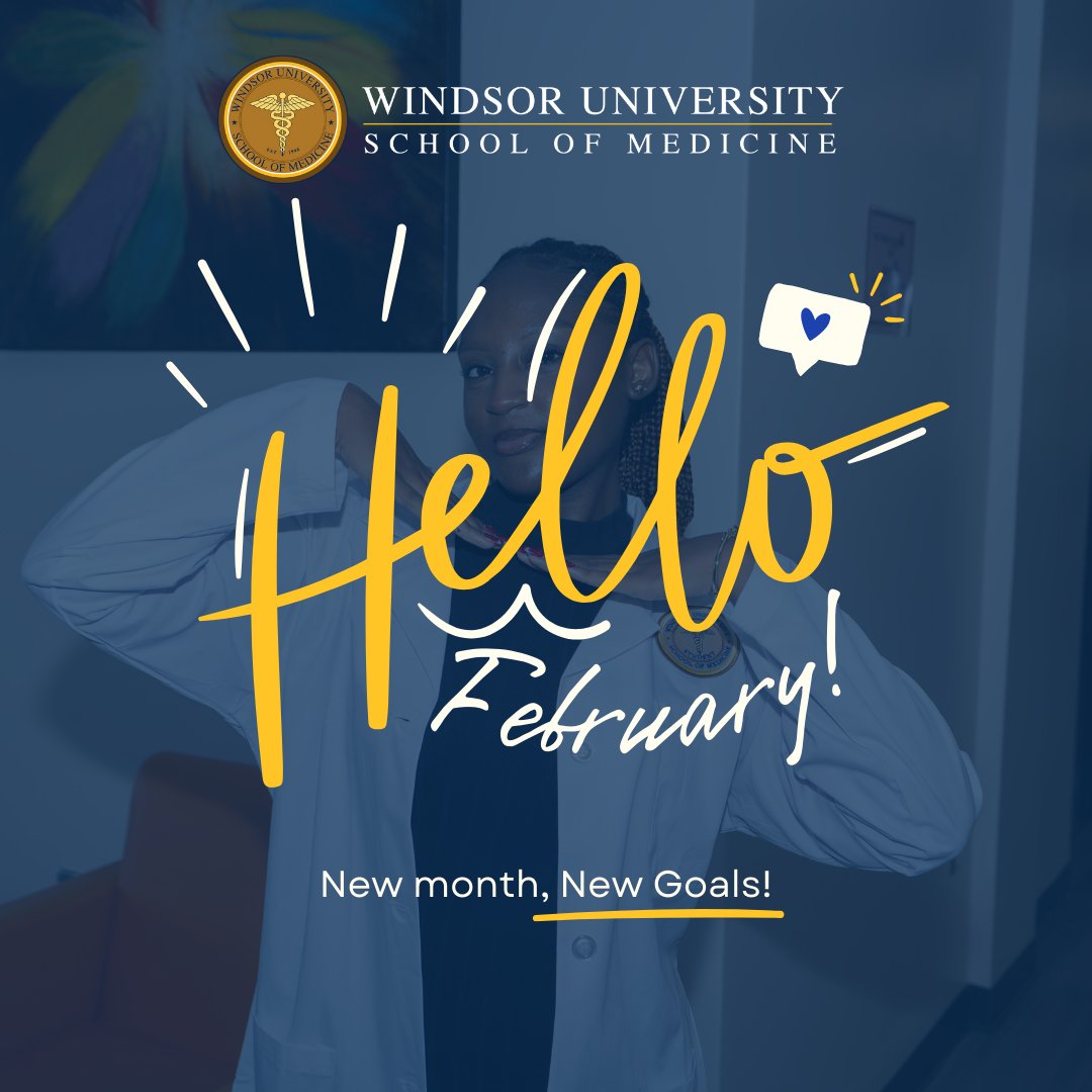 A new month, a fresh start! Let's kick off February with enthusiasm and dedication. What are your academic goals for this month? 💪📚 #NewMonthGoals #windsoruniversityschoolofmedicine #caribbeanmedicalschool #medicalcareer #medicalschool #careerinmedicine #wusom