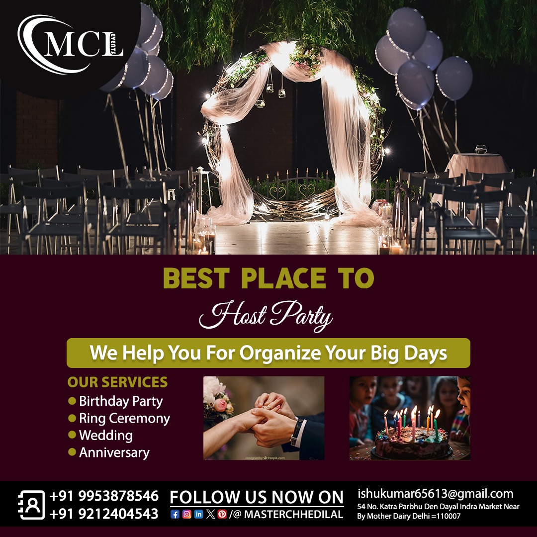 Masterchhedilal's tweet photo. Best Place To Host Party 
We Help You For Organize Your Big Days.
.
For Booking Contact Us -
☎️ Contact: (+91) 9953878546, 9212404543
📩 Email: ishukumar65613@gmail.com
.
#masterchhedilal #mcl #chowkievent #bhajansandya #Sunderkand #Shyamsandhya #Sobhayatra #Nrityanatika #Jagran https://t.co/eNnFggGj4Q