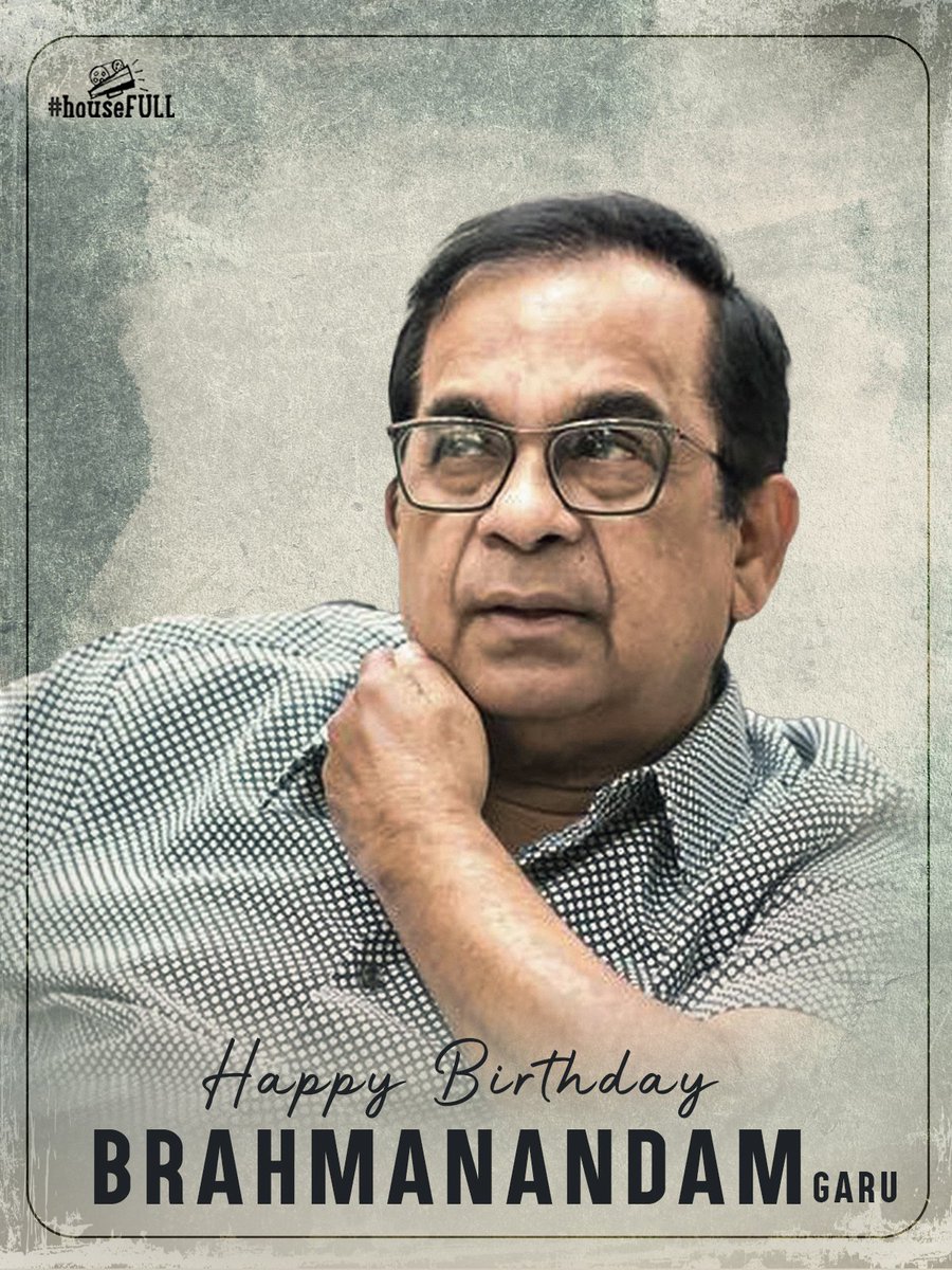 Celebrating the legendary Brahmanandam's Birthday with the smile he spread ✨! From his iconic comedic timing to his versatile performances, he continues to bring joy to audiences always. Wishing him abundant laughter and happiness on his special day! 🤍 #HBDBramhanandamgaru