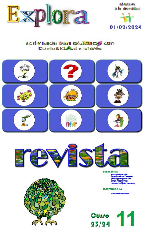 Lista nuestra revista nº 11 del curso 23/24 con nuevas actividades de Pi, Leo, Feli, Tecla, Jake, Chispa y Lug, curiosidades y juegos. drive.google.com/file/d/1r227e7…