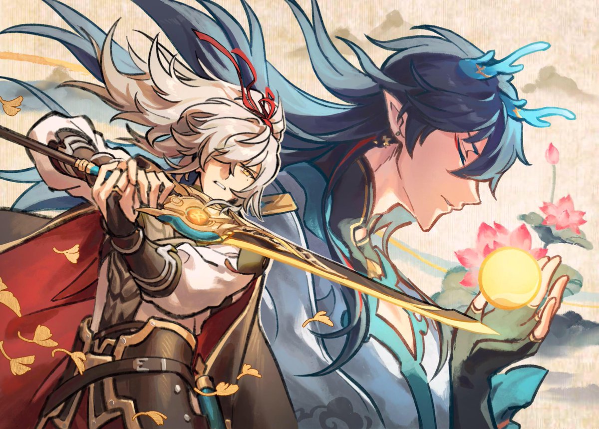hahahashagi's tweet photo. been playing hsr lately...got obsessed with these two then instantly got smacked in the face by their rerun 🥲 #HonkaiStarRail https://t.co/CwXRXNKThQ