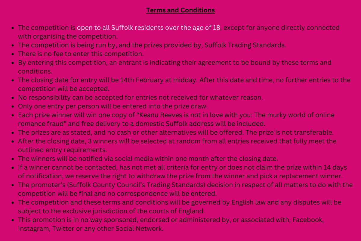 Terms and conditions of entry.